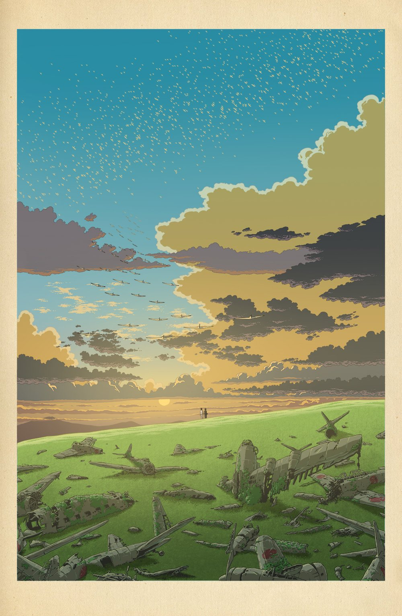 Illustration for article titled The Serenity of Hayao Miyazaki's Films Is Perfectly Captured in These Posters